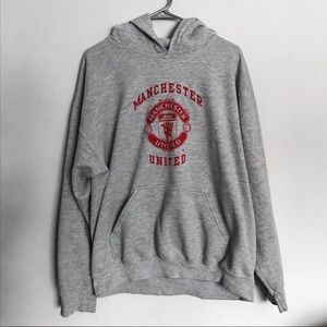 Vintage Manchester United grey hoodie